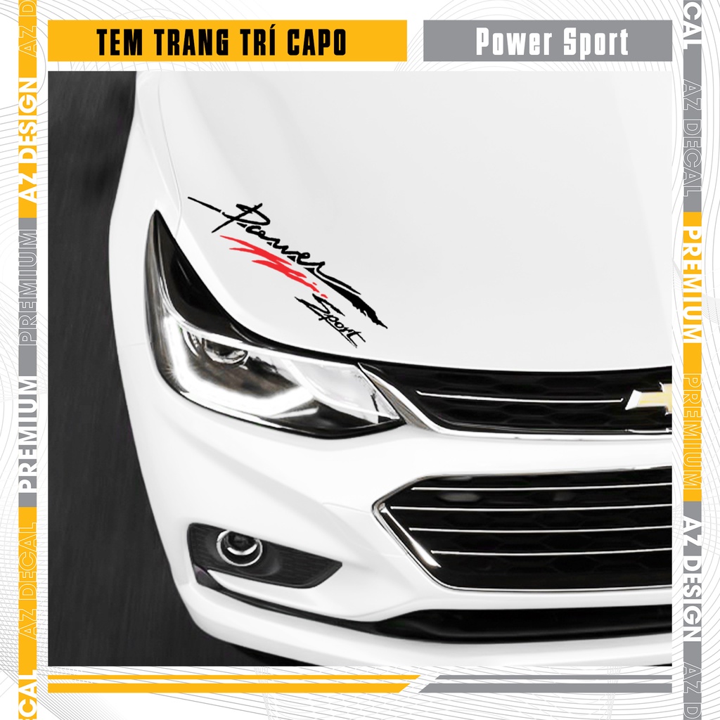 Tem Capo Dán Xe Ô Tô Chủ Đề Power Sport | CP06 | Decal Trang Trí Ô Tô Chất Liệu PVC Cao Cấp Dán Cho Mọi Dòng Xe Hơi