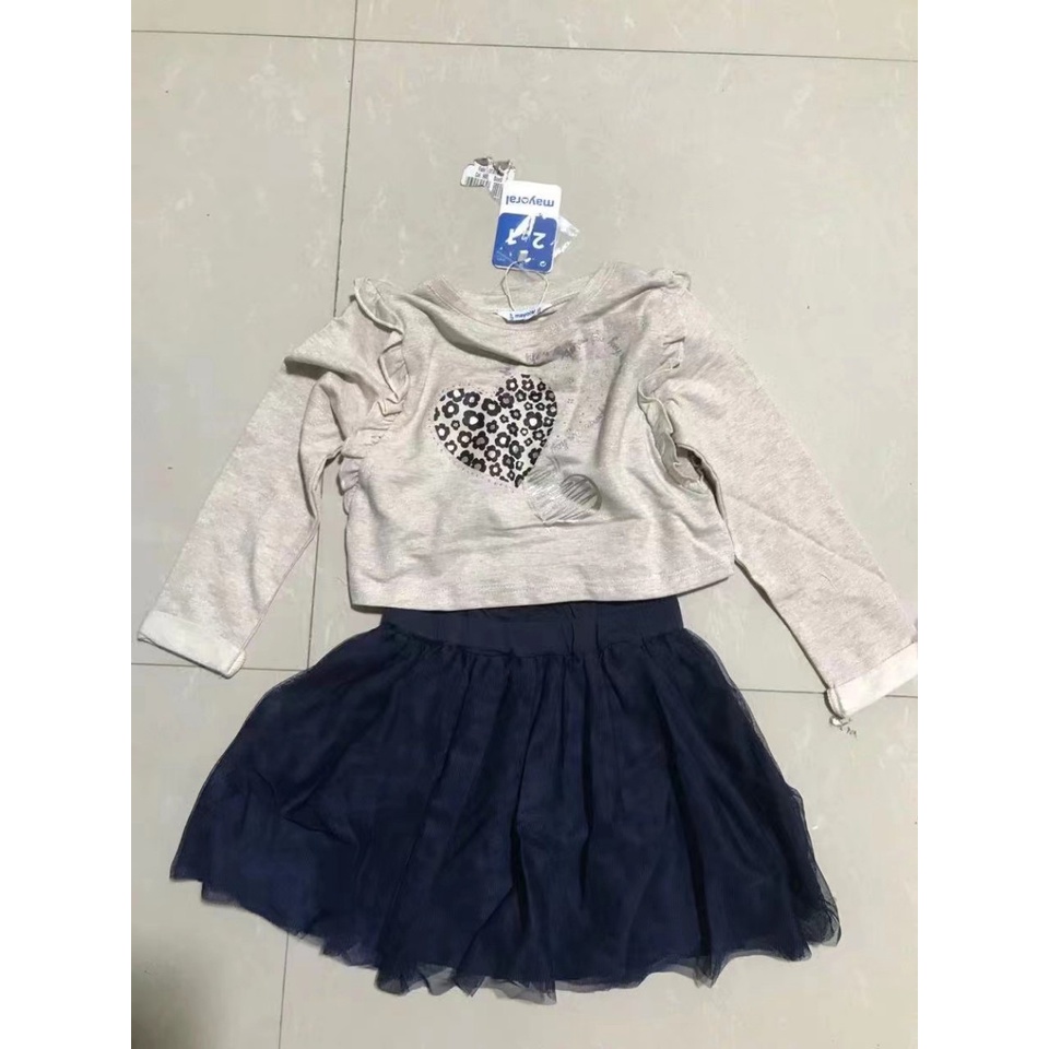 [2Y-9Y] Set váy áo Mayoral chân voan xuất dư xịn nhiều màu cho bé gái