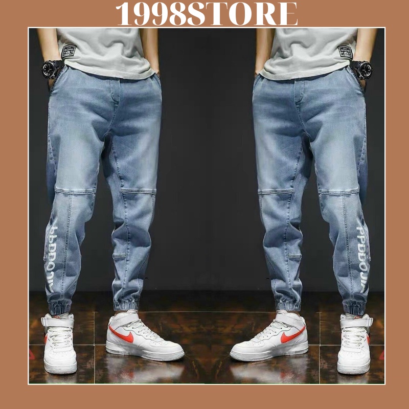 Quần jogger jean nam,Quần bò nam bó chân phong cách jogger chất vải co giãn thoải mái  siêu hot hit mẫu mới 2021 | BigBuy360 - bigbuy360.vn