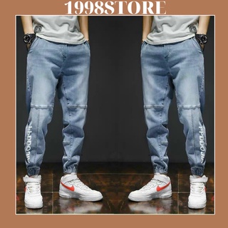 Quần jogger jean nam,Quần bò nam bó chân phong cách jogger chất vải co giãn thoải mái siêu hot hit mẫu mới 2021