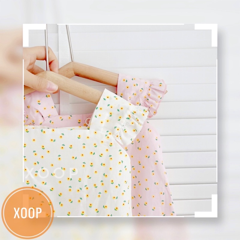 (8-20kg)Bộ cánh tiên quần túi hoa nhí chạy bèo 2 màu cho bé gái