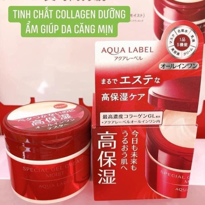 Kem dưỡng 5 trong 1 Shiseido Aqualabel 90g màu đỏ