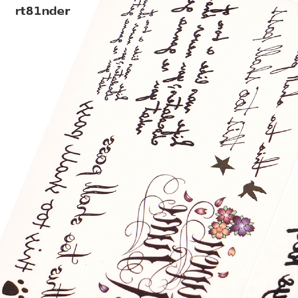 1 miếng dán hình xăm tạm thời chống thấm nước in chữ tiếng anh cá tính cho nam và nữ