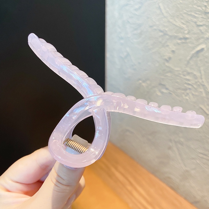 Kẹp tóc bằng nhựa resin phong cách Hàn Quốc đơn giản thời trang