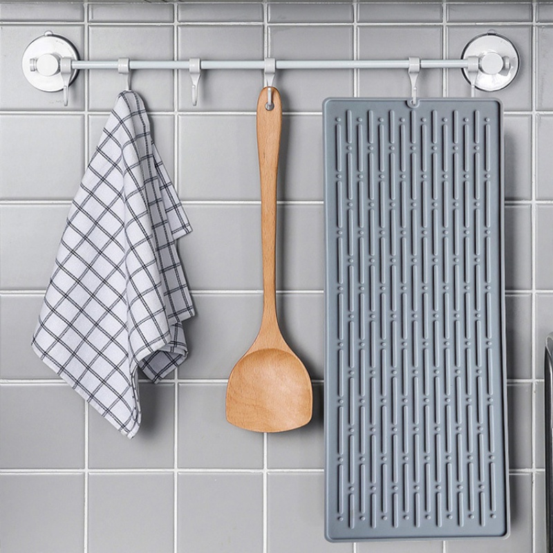 Tấm Lót Nồi / Thớt Bằng Silicone Thoát Nước Chống Trượt / Bỏng Tiện Dụng Cho Nhà Bếp