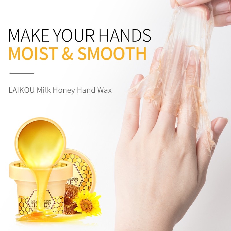 Sáp Dưỡng Ẩm Da Tay Chiết Xuất Sữa &amp; Mật Ong Laikou Tẩy Da Chết &amp; Làm Sáng Da 120g LMN