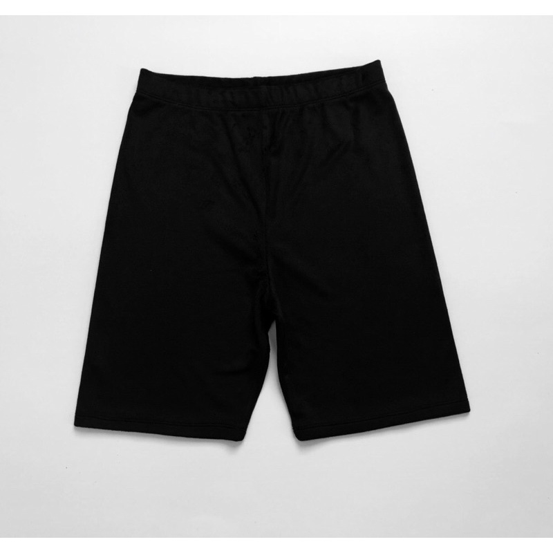 Quần short biker thun nhung đen