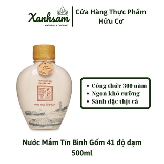 Nước mắm rin bình gốm 41 độ đạm 500ml tĩn - xanhsam