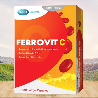 Ferrovit C (Mới) , Bổ Sung Vitamin C Tăng Hấp Thu Sắt - Hộp 30 Viên