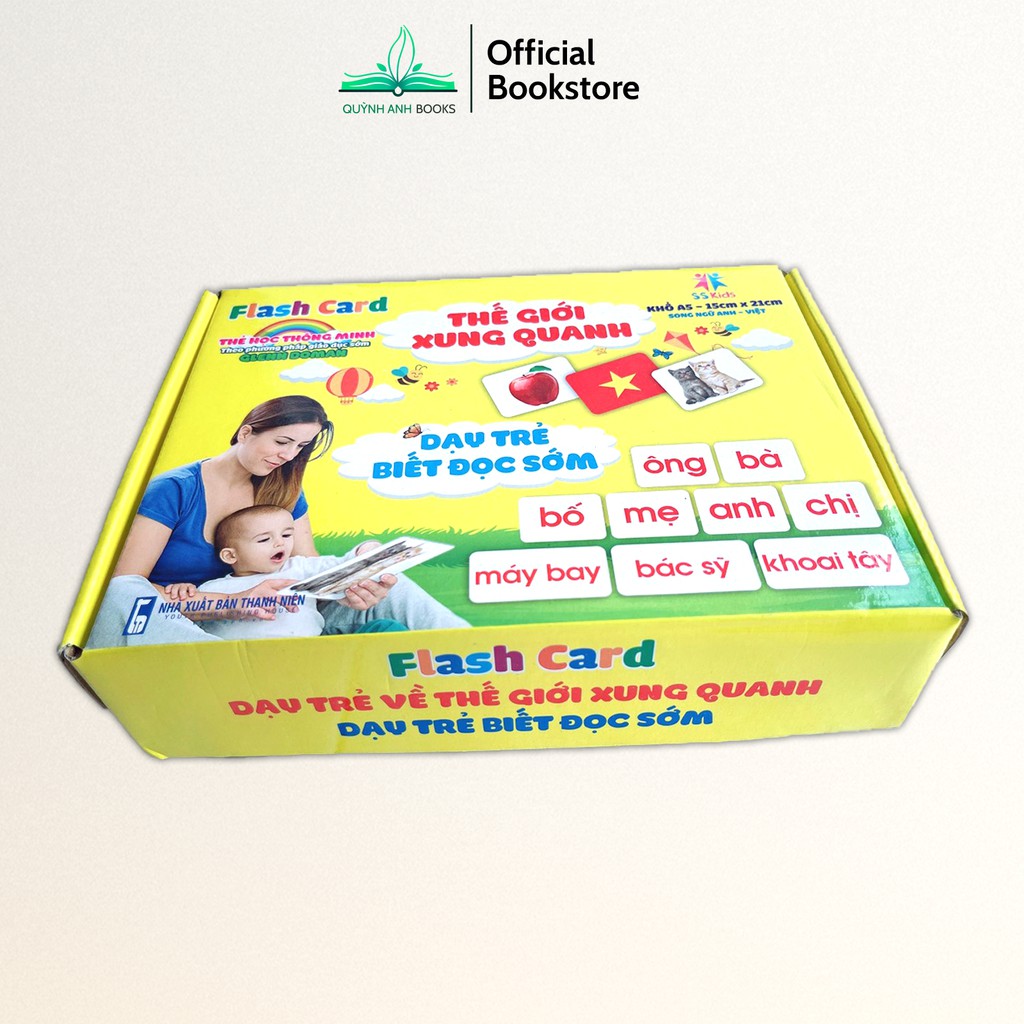 Thẻ flashcard thông minh Thế giới xung quanh khổ A5 biết đọc sớm theo phương pháp glenn doman - NPH Việt Hà