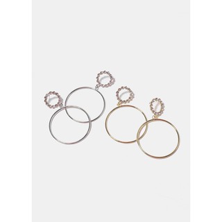[THANH LÝ] BÔNG TAI SHOP MISS A Rhinestone Circle Earrings