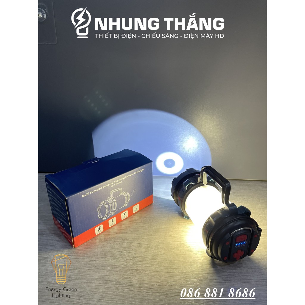 Đèn Pin Cầm Tay 2 Nguồn LED Siêu Sáng TG-TZ00904 - Pin Sạc Tích Điện - Dung Lượng Pin 2400mAh - Bảo Hành 1 Năm