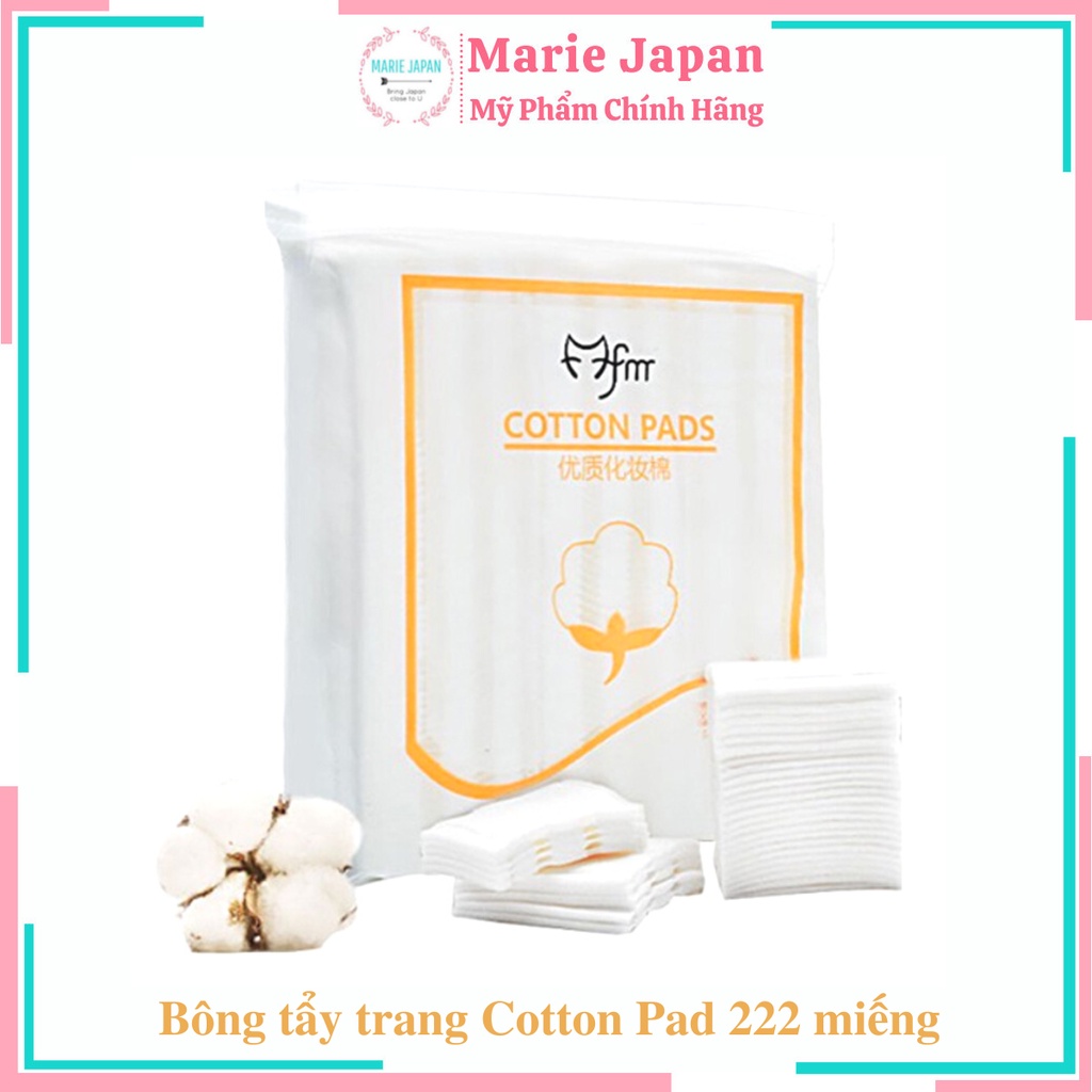 Bông tẩy trang 3 lớp Cotton Pad 222 miếng mềm mịn an toàn siêu tiết kiệm