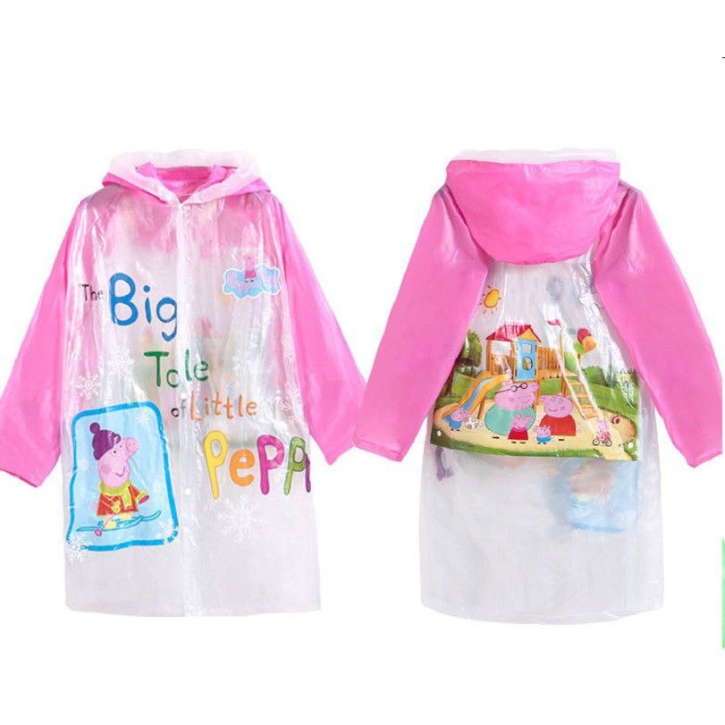 [XK][FREESHIP] ÁO MƯA PEPPA PIG CHO BÉ XXL, XXXL (CAO 1M2 ĐẾN 1M5) (9266, LM) [HCM]