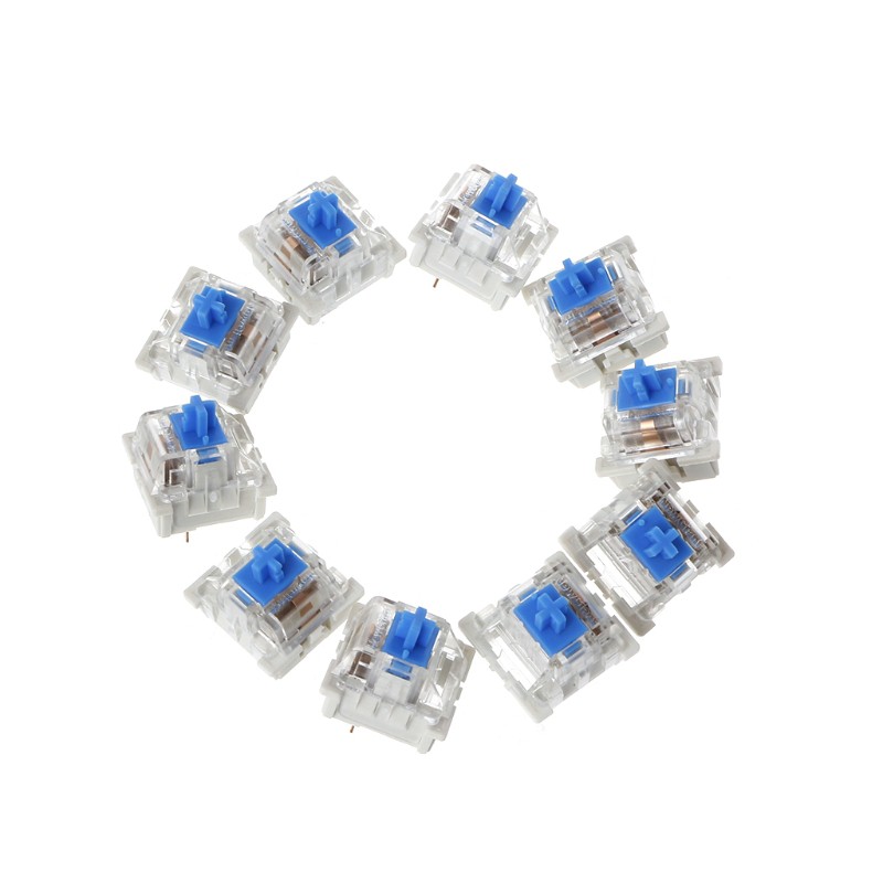 10Pcs 3 Pin Mechanical Keyboard Switch Blue Replacement For Gateron Cherry MX