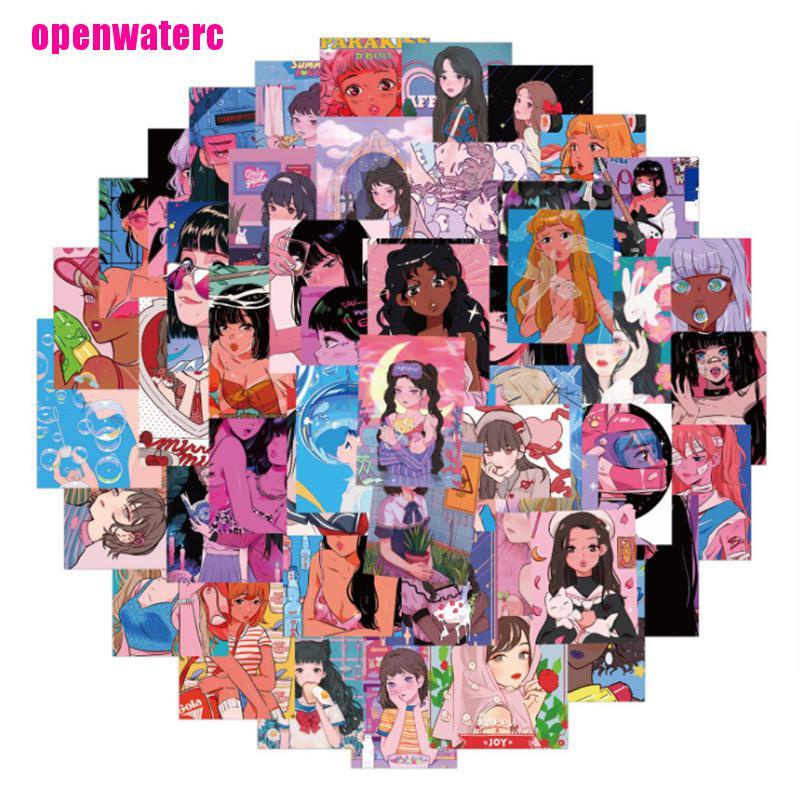 Miếng Dán Trang Trí Sổ Tay / Vali Chống Thấm Nước Họa Tiết Hoạt Hình Graffiti DIY