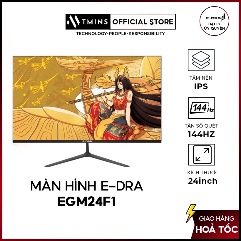 Màn hình Gaming E-DRA EGM24F1 24 inch FullHD 144hz chuyên game bảo hành 2 năm