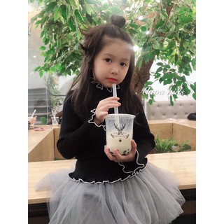 Áo len cổ, tay bèo