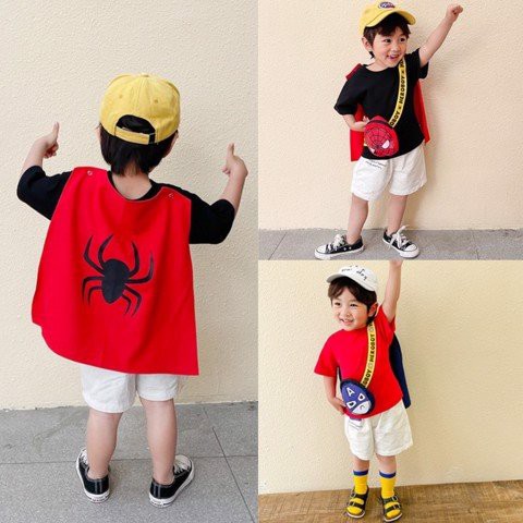 Áo phông bé trai LOBY kiểu áo choàng Spider man A0202063 (8 tháng - 5 tuổi)