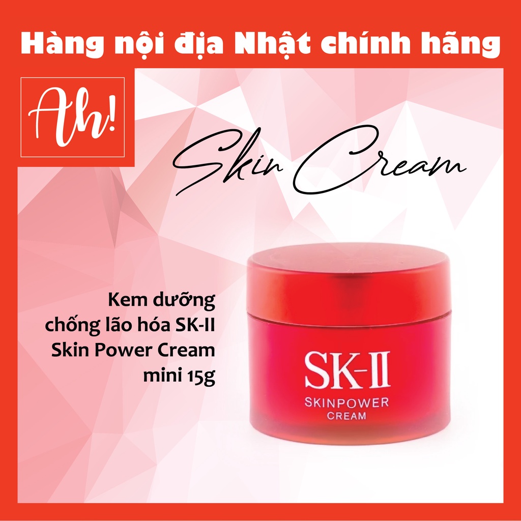 Kem Dưỡng Da SKII Mini 15g, Kem Dưỡng Da Chống Lão Hóa Phục Hồi Chức Năng Da từ Ah!