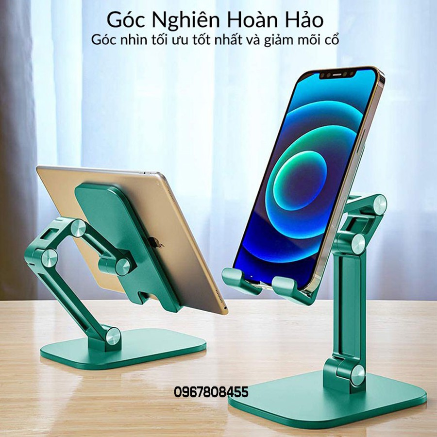 Giá đỡ điện thoại để bàn Desktop đa năng, kệ điện thoại điều chỉnh nhiều góc độ dùng xem phim, LiveStreem, Học online