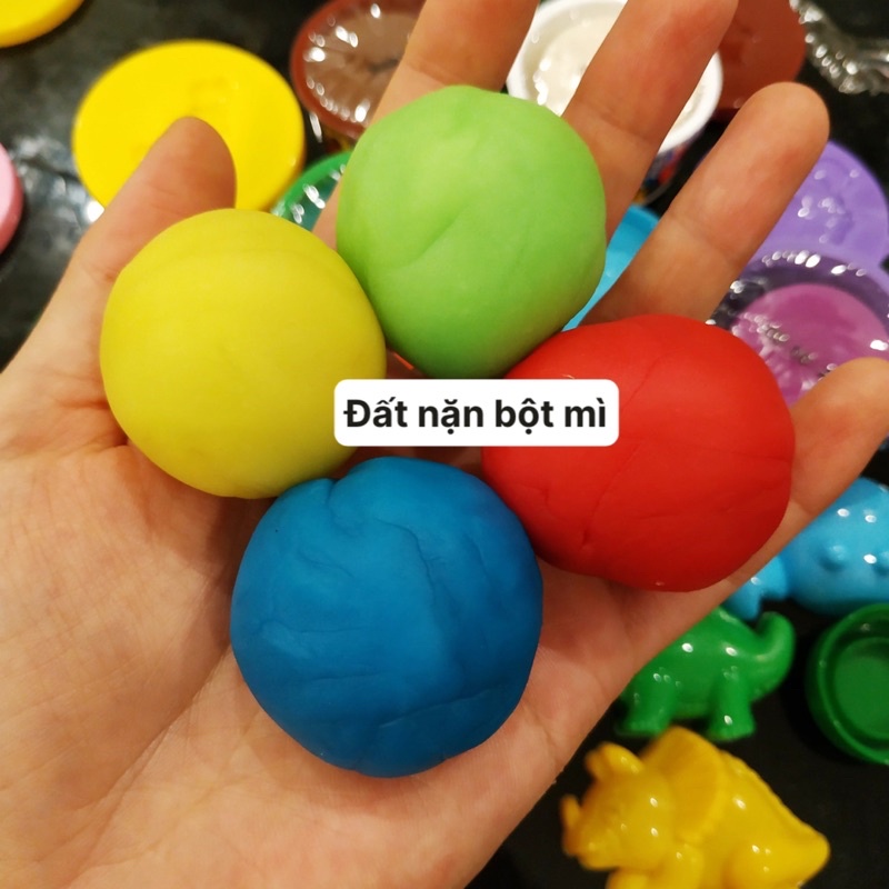 Đất nặn deli từ bột mì an toàn cho bé 500g kèm file học liệu