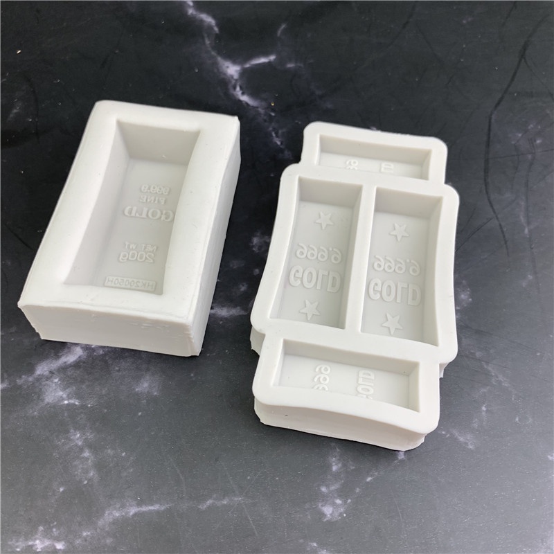 Khuôn Silicone Làm Bánh Tạo Hình Khối Gạch Vàng Độc Đáo Đẹp Mắt
