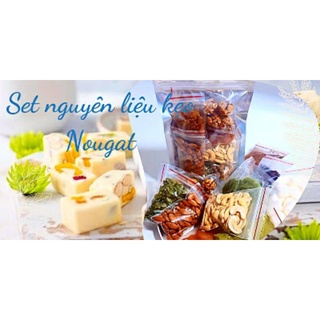 ( giao Hỏa tốc) set nguyên liệu làm kẹo Nougat, tự làm kẹo nougat, set kẹo hạnh phúc tự làm