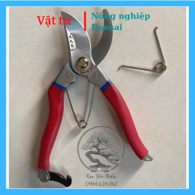 Kéo - kìm (kiềm) cắt cành cộc thép trắng SK5- tặng kèm 1 lò xo
