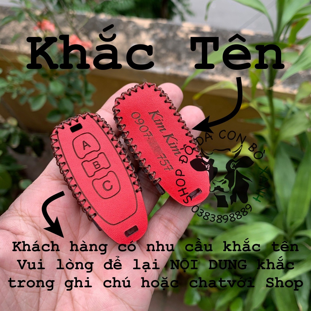 Bao da chìa khoá hyperion mẫu bé handmade da thật