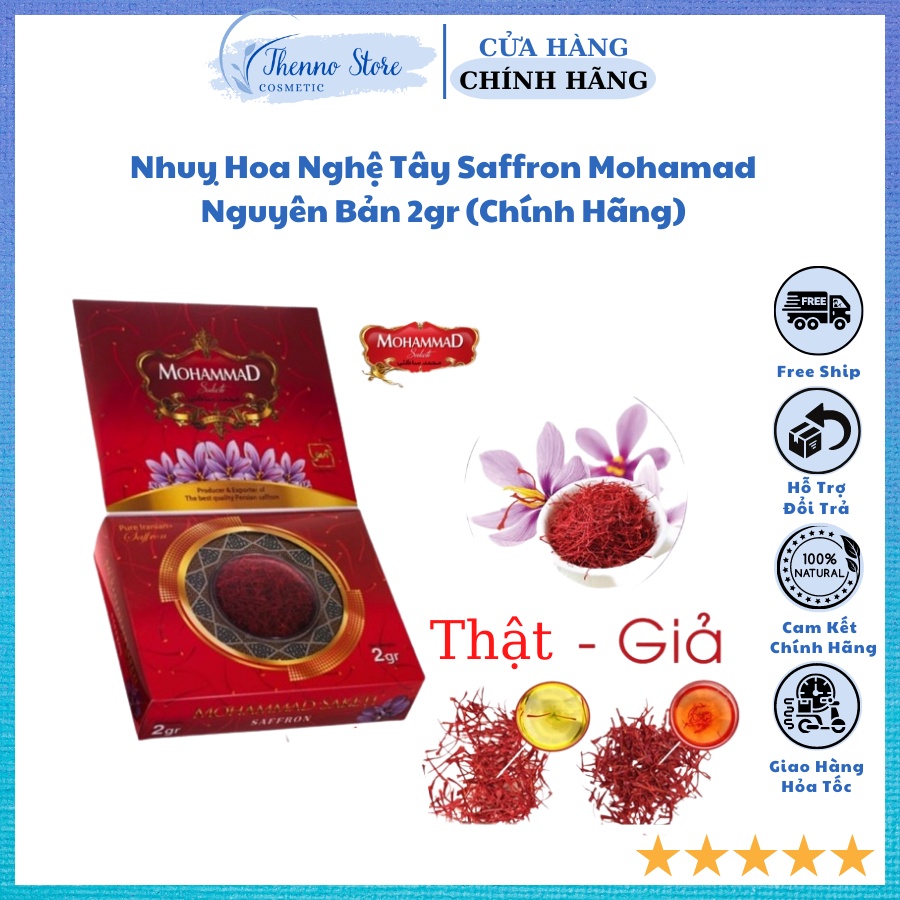 Nhuỵ Hoa Nghệ Tây Saffron Mohamad Nguyên Bản 2gr (Chính Hãng)