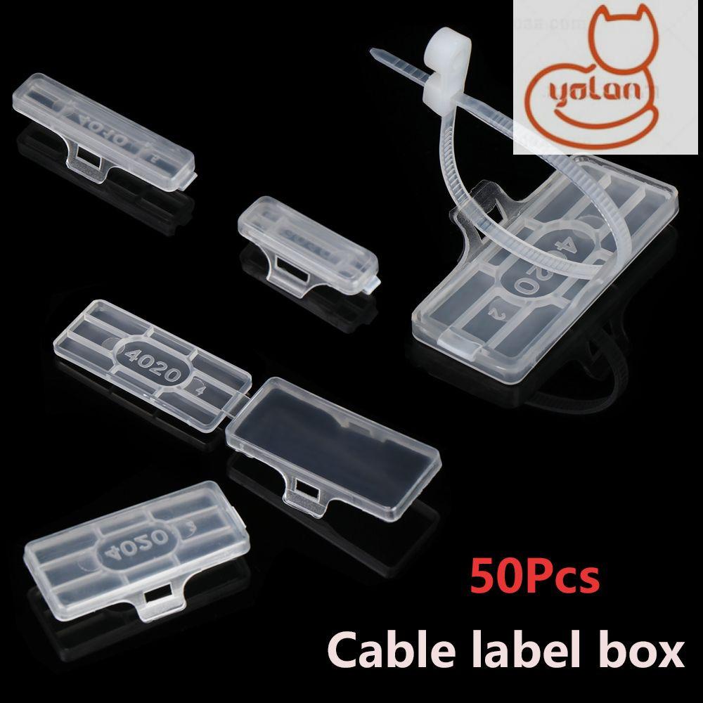 Set 50 thẻ đánh dấu dây cáp mạng trong suốt chống thấm nước