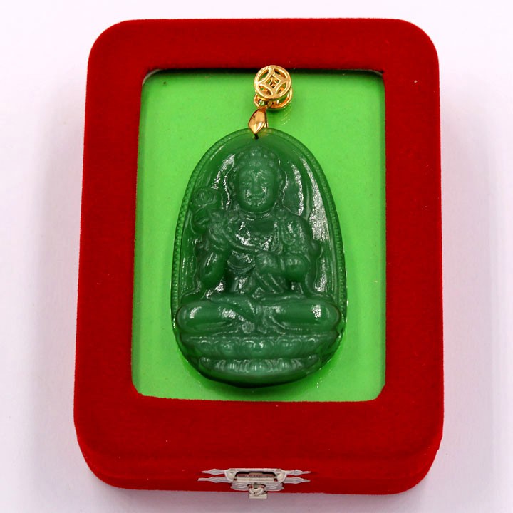 Mặt dây chuyền Phật Đại Thế Chí Bồ Tát xanh 5 cm MTXN4 - Hộ mệnh tuổi Ngọ