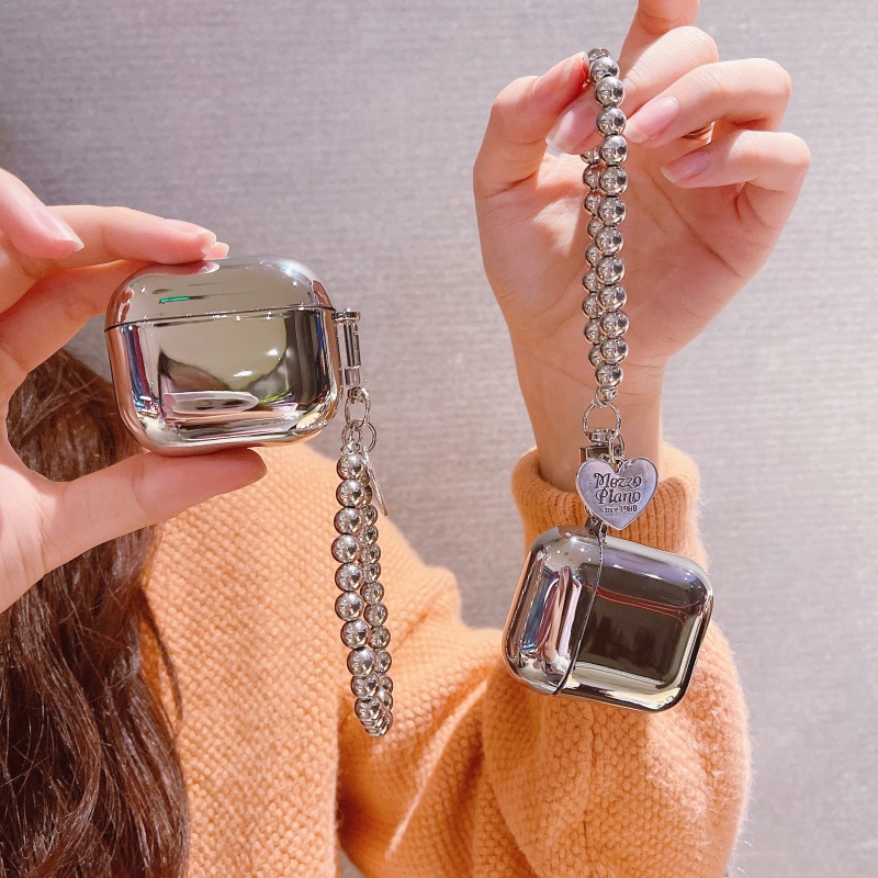 Vỏ Bảo Vệ Hộp Sạc Tai Nghe AirPods Pro 3 2 1 Tráng Gương Mạ Điện Lấp Lánh Sang Trọng