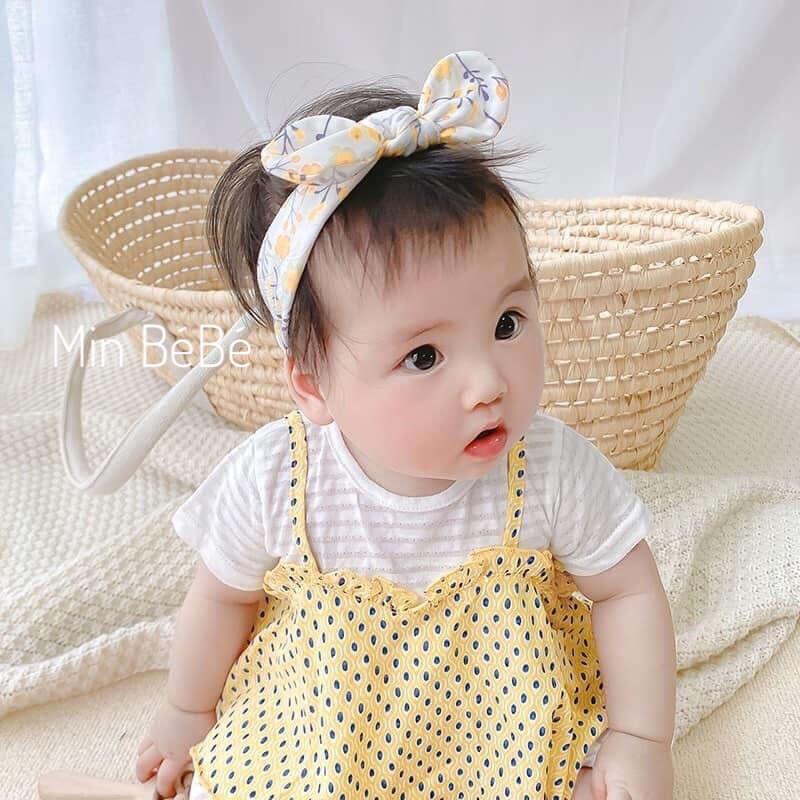 Băng đô, Turban nơ cotton cho bé gái