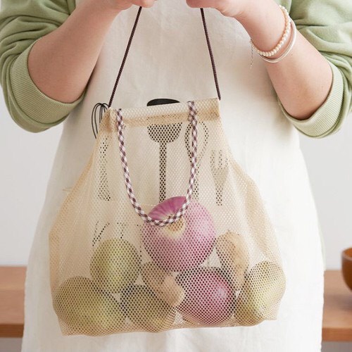 Túi lưới đựng hành tỏi rau củ quả đựng mỹ phẩm treo tường tiện dụng