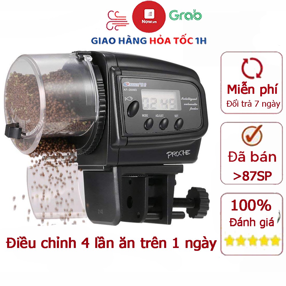 Máy cho cá ăn tự động AF2009 ( cho cá ăn 4 lần trong ngày) bản nâng cấp của AF2003