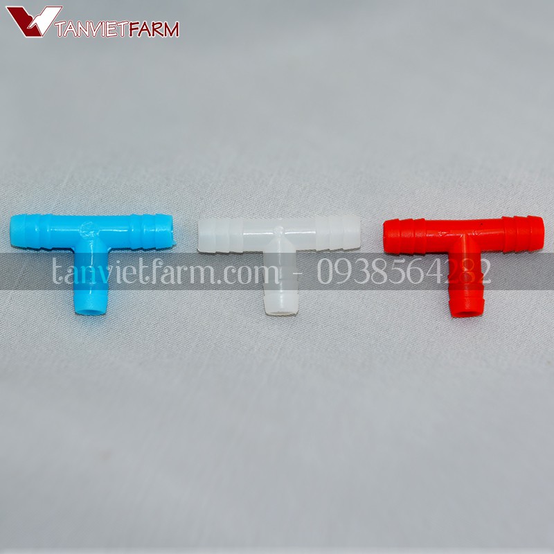 Ống nối nhựa chữ T (chảng 3) 8 li SET 30 cái
