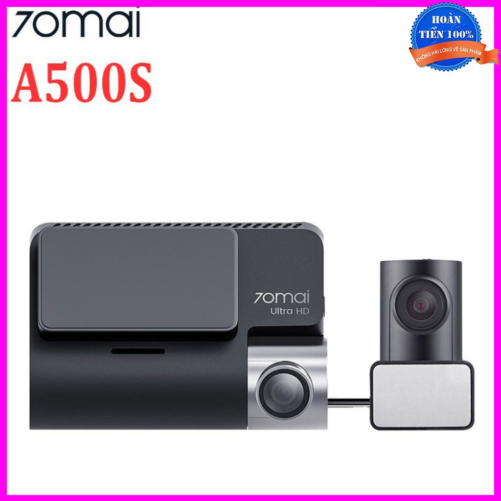 Camera hành trình ô tô Xiaomi 70mai. Bản Quốc Tế cao cấp A500S (Bộ gồm Camera trước và sau)