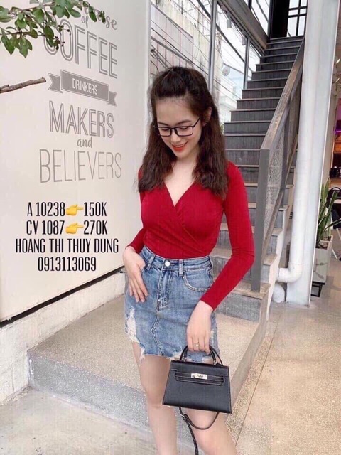 Áo nhũ cổ chéo nhiều màu, Áo kiểu dài tay cổ chéo vải thun nhũ dẻo AN1130 - NhiNhi Shop | BigBuy360 - bigbuy360.vn