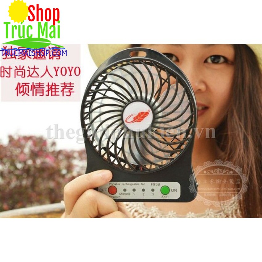 Quạt sạc, tích điện 3 tốc độ