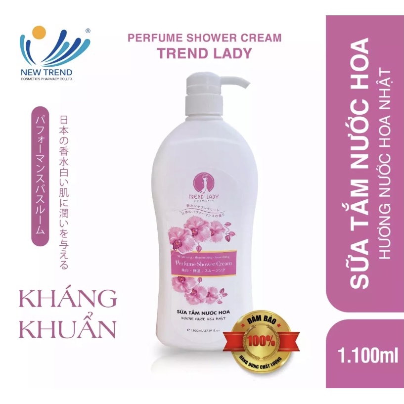 Sữa Tắm TREND LADY cosmetic Hương Nước Hoa Nhật 1100ml - Công Nghệ Nano cao cấp Nhật Bản