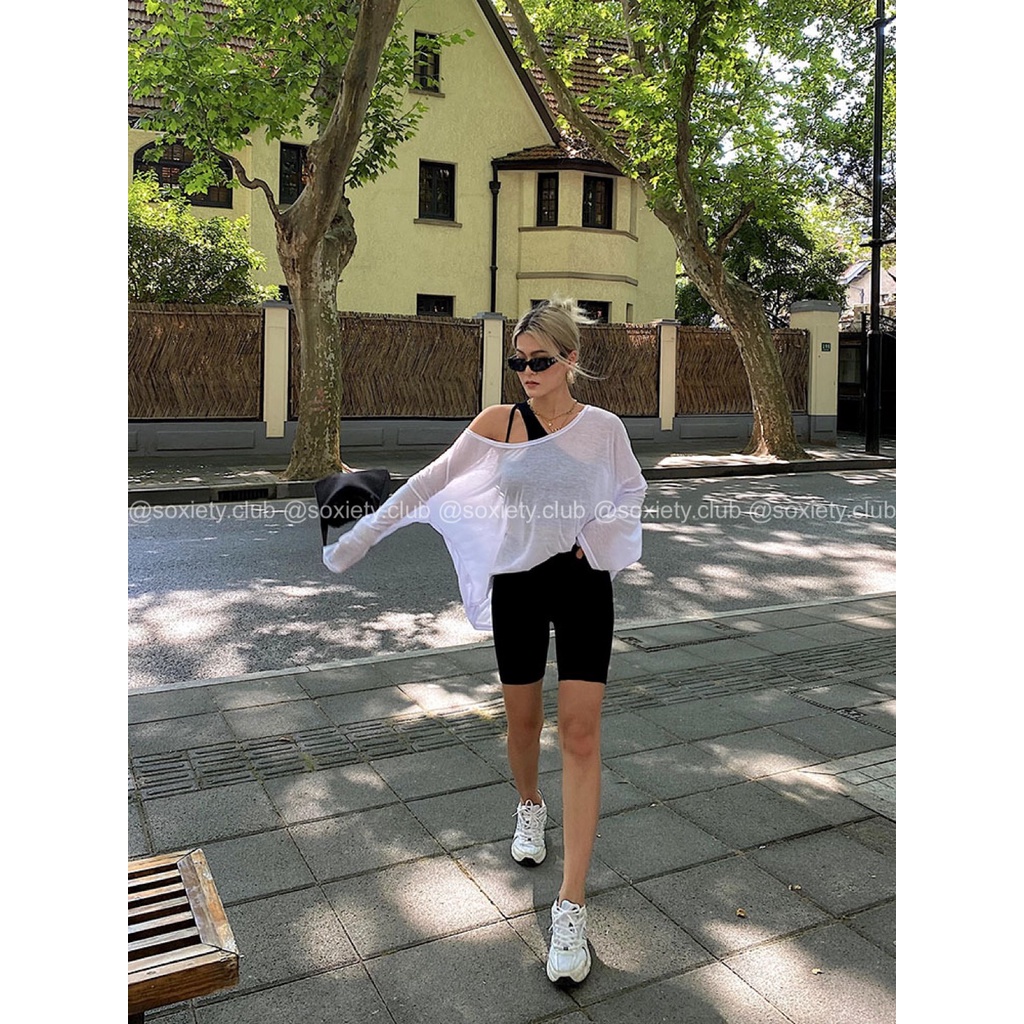 Quần biker chất liệu thun gân năng động Q12 💕