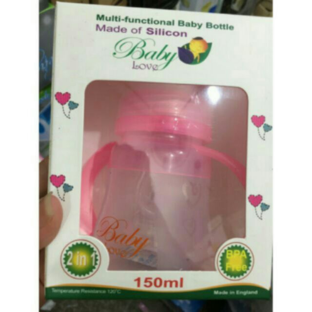 Bình sữa 2 in 1 silicon Baby Love