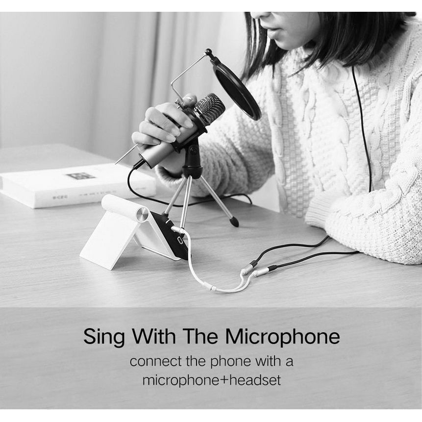 Cáp chia 3.5mm Audio và Microphone vỏ nhôm Ugreen 30618 30619 AV141