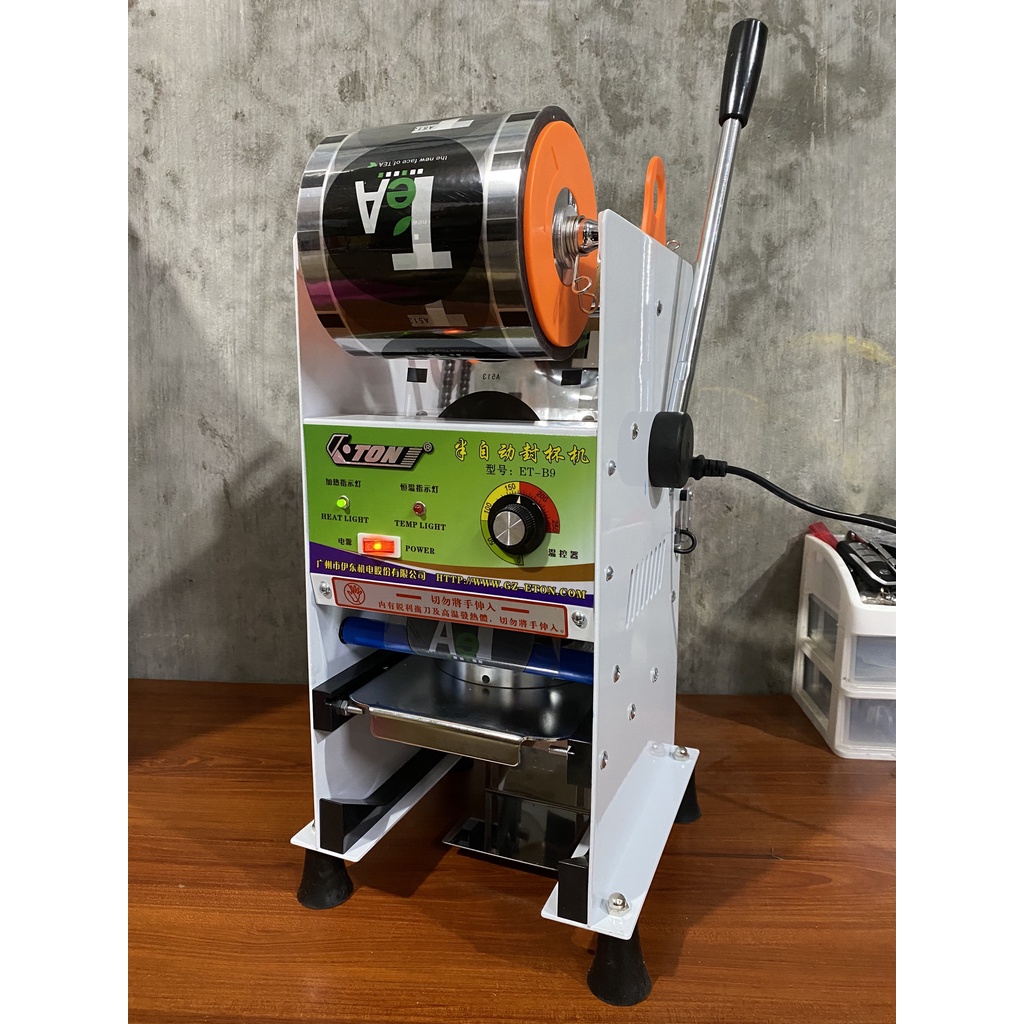 Máy dập nắp cốc bán tự động Eton – B9 tự động quay , rất bền , Bảo hành 12 tháng - Thiết Bị Máy Móc Pha Chế