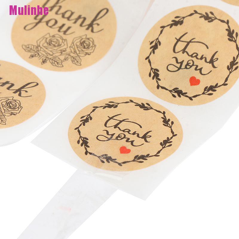Set 500 miếng sticker chữ thank you dán trang trí xinh xắn