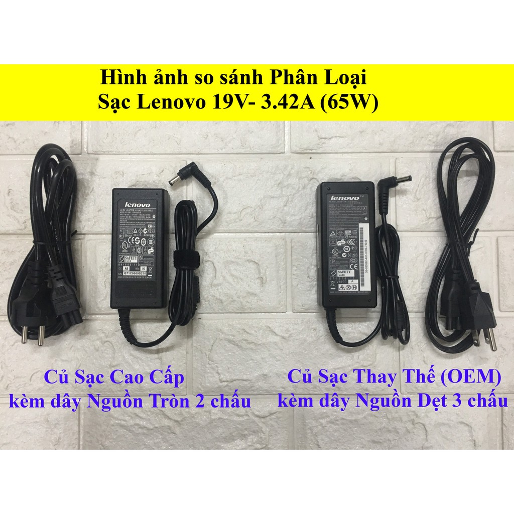 Sạc Laptop LENOVO 19V – 3.42A – 65W (ADAPTER LENOVO 19V-3.42A) HÀNG OEM - ZIN CHẤT LƯỢNG CAO - NHẬP KHẨU