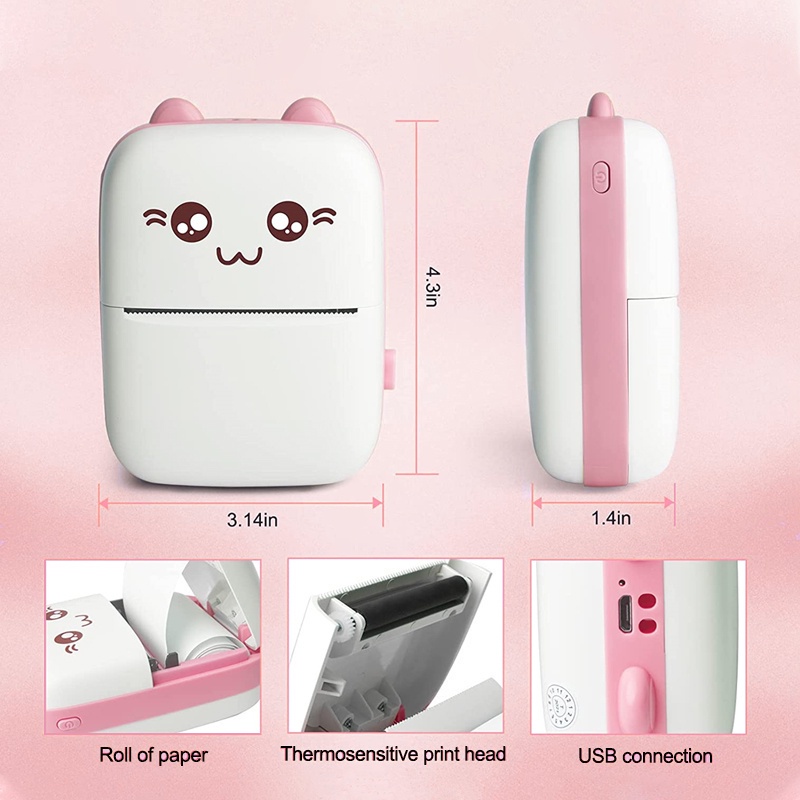 Máy in nhiệt cầm tay mini Máy in di động Máy in ảnh Máy in ảnh Máy in hình ảnh Máy in Bluetooth không dây 57 mm