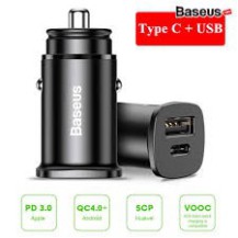 Baseus 45 W Quick Charge 4.0 3.0 USB Sạc Trên Ô Tô Cho iPhone , ipad , Huawei  công nghệ QC4.0 QC3.0 Sạc Nhanh